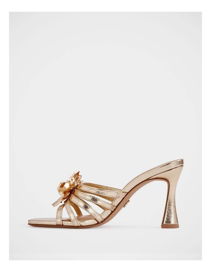Yancy Metallic Leather Sandals in Gold image 6
