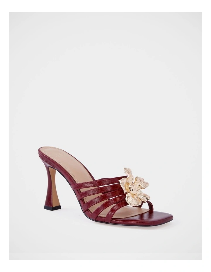 Yancy Leather Sandals in Berry image 2