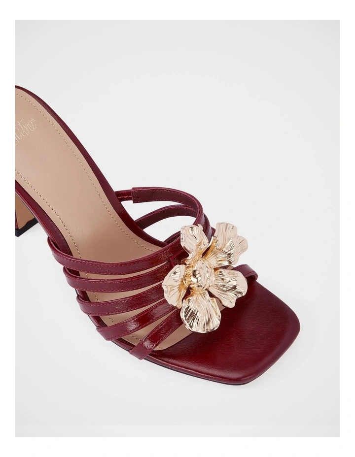 Yancy Leather Sandals in Berry image 3