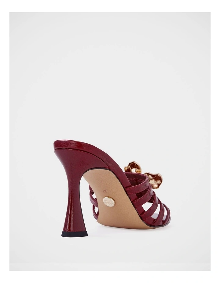 Yancy Leather Sandals in Berry image 4