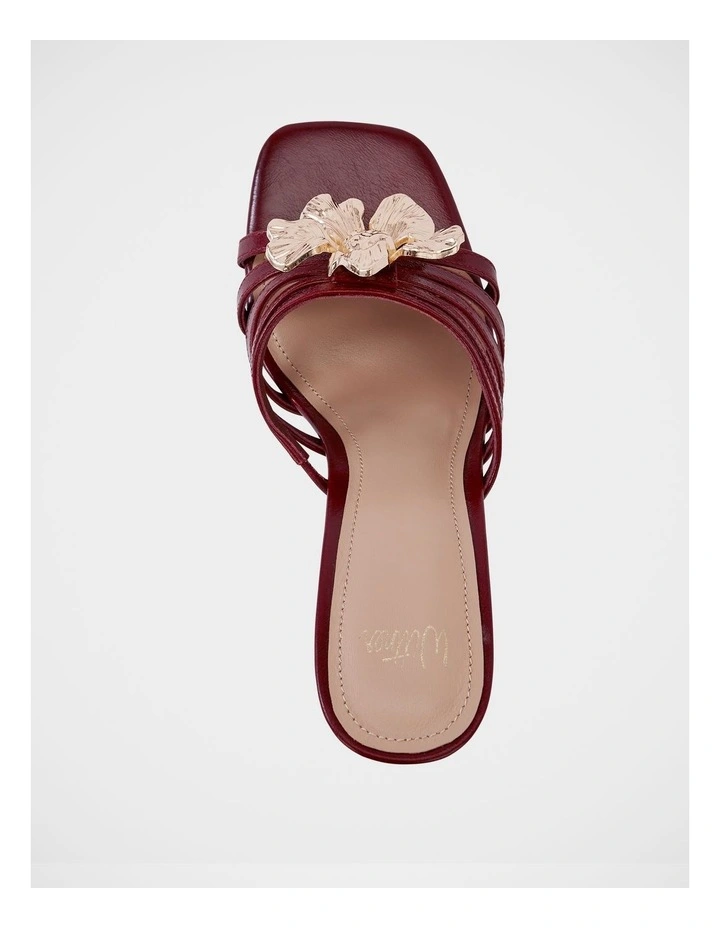 Yancy Leather Sandals in Berry image 5