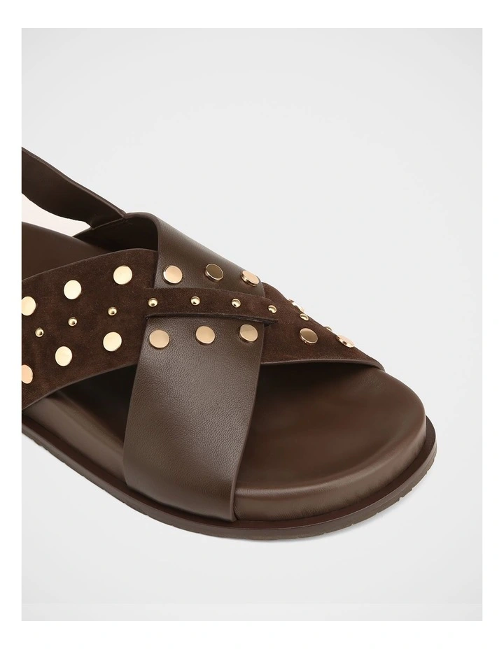 Cleo Leather/Suede Sandals in Brown image 3