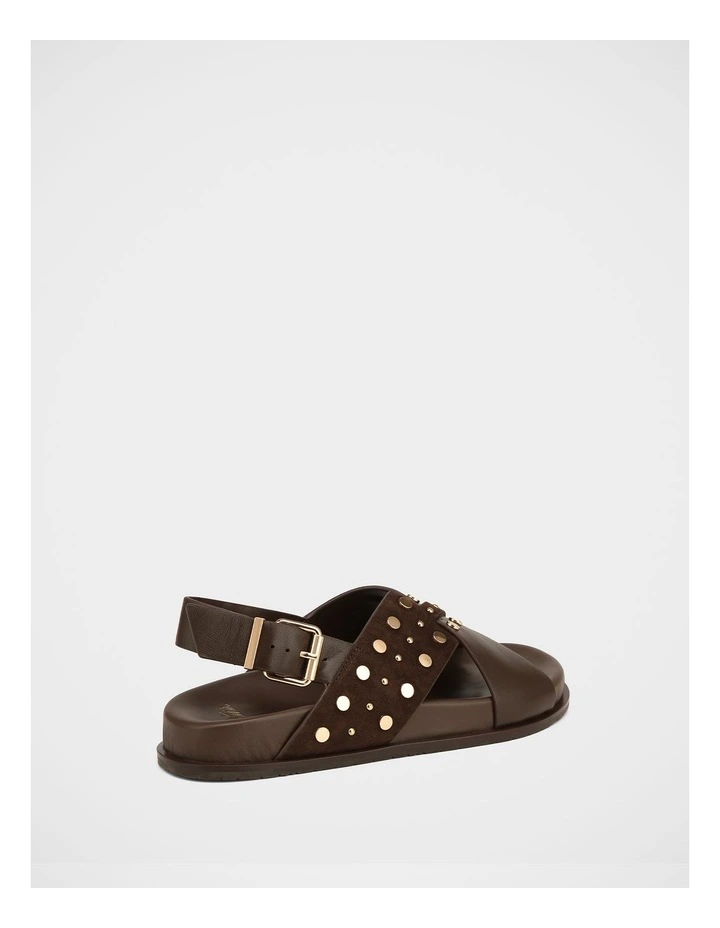 Cleo Leather/Suede Sandals in Brown image 4