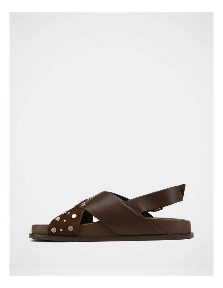 Cleo Leather/Suede Sandals in Brown image 6
