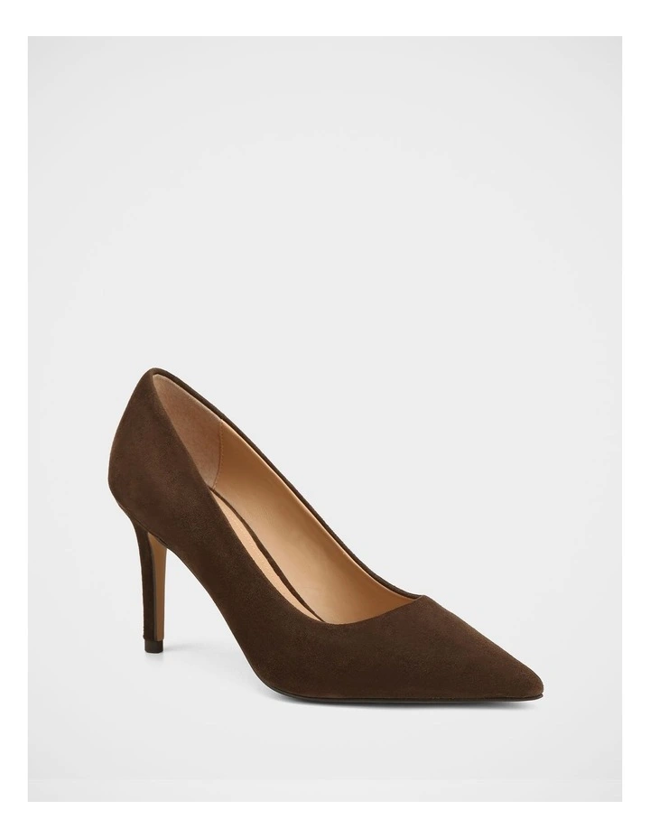 Oakley Suede Leather Pumps in Dark Brown image 2