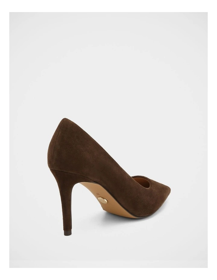 Oakley Suede Leather Pumps in Dark Brown image 4
