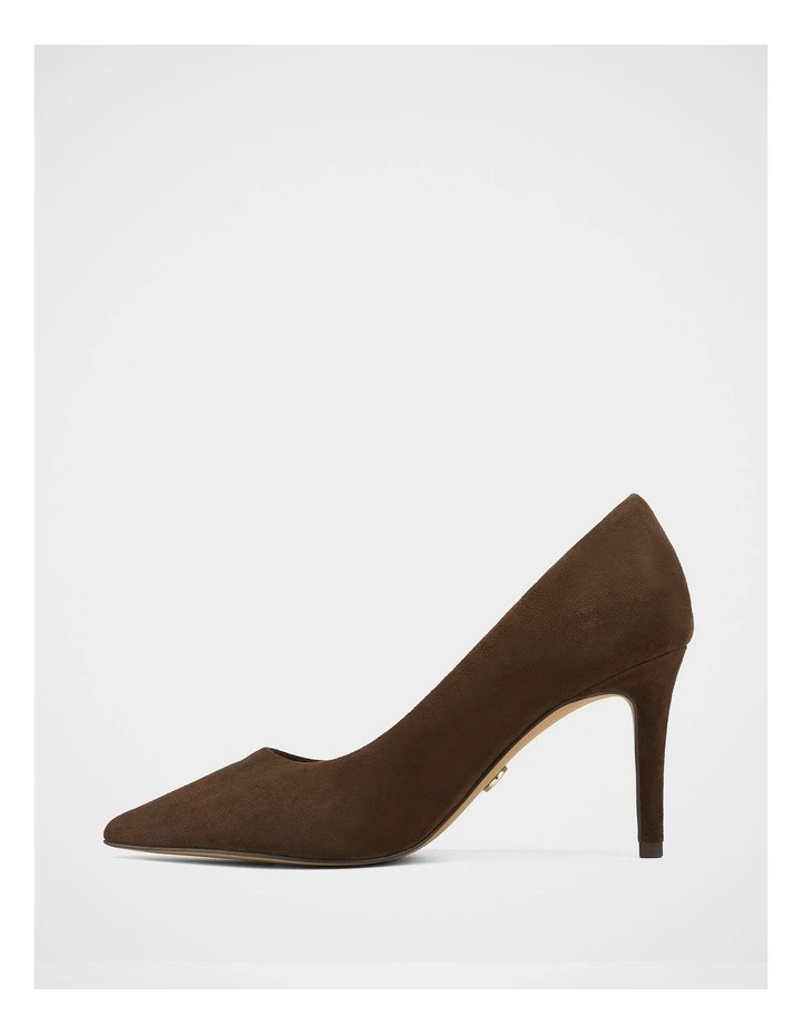 Oakley Suede Leather Pumps in Dark Brown image 6