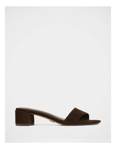 Kylo Suede Leather Sandals in Espresso