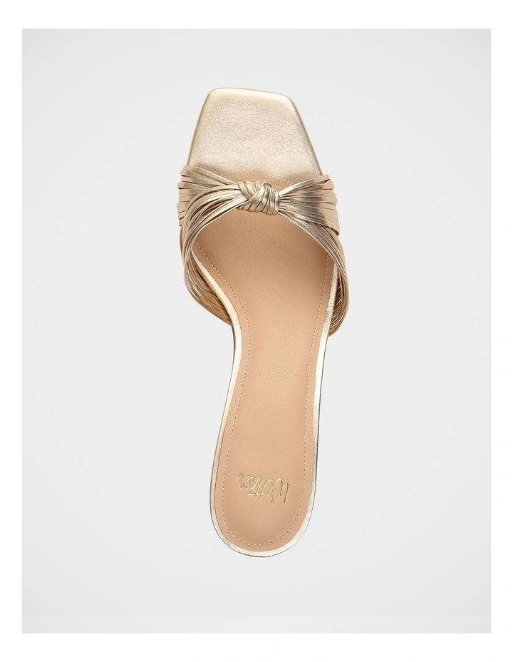 Gilda Metallic Leather Sandals in Champagne image 6