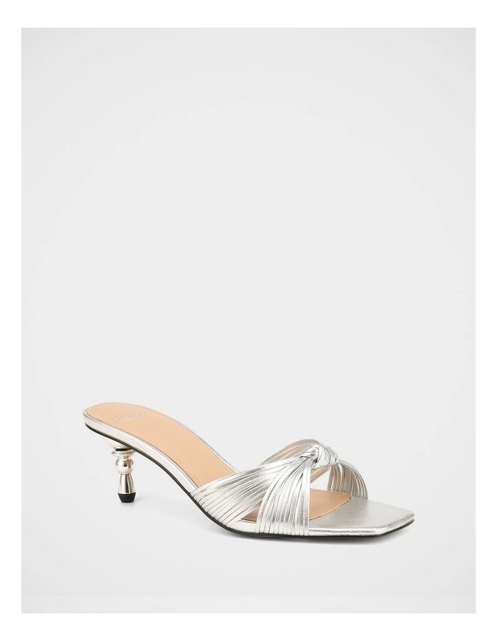Gilda Metallic Leather Sandals in Silver image 2