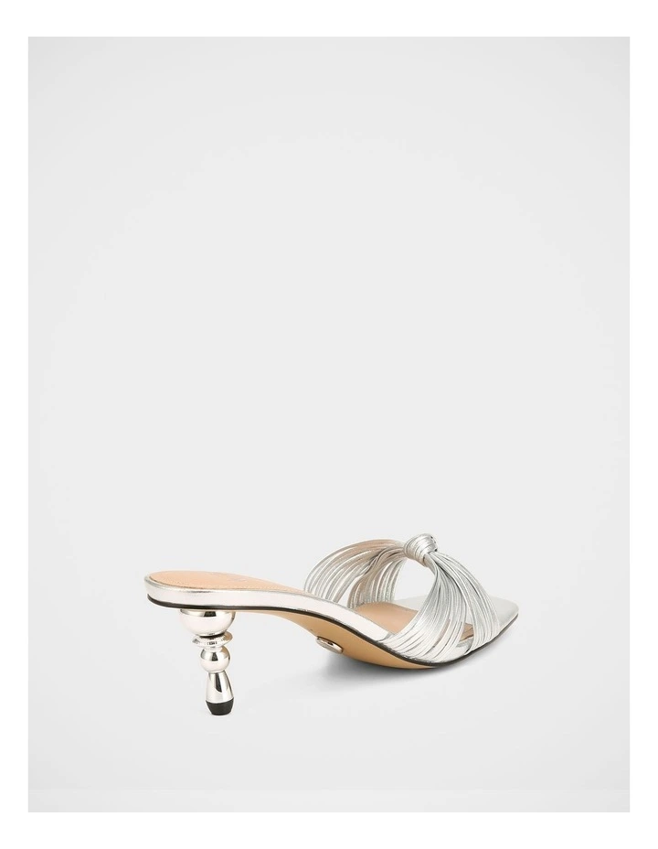 Gilda Metallic Leather Sandals in Silver image 5