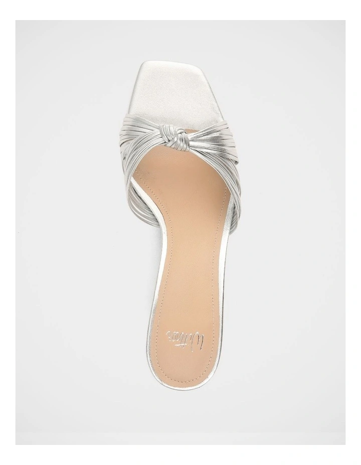 Gilda Metallic Leather Sandals in Silver image 6
