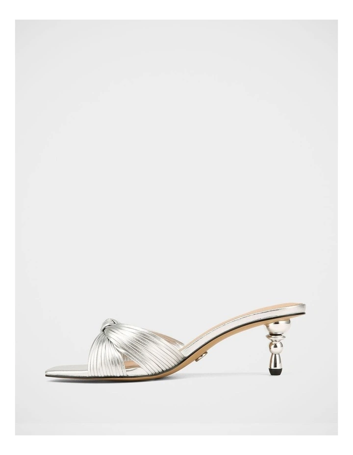 Gilda Metallic Leather Sandals in Silver image 7