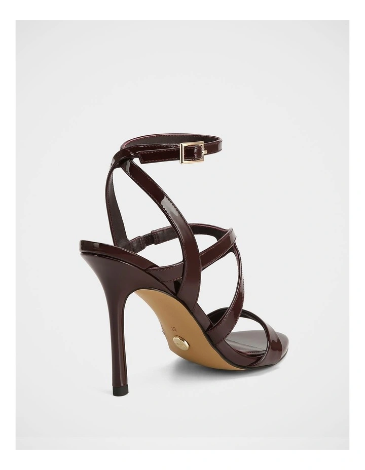 Uma Patent Leather Sandals In Raisin image 4