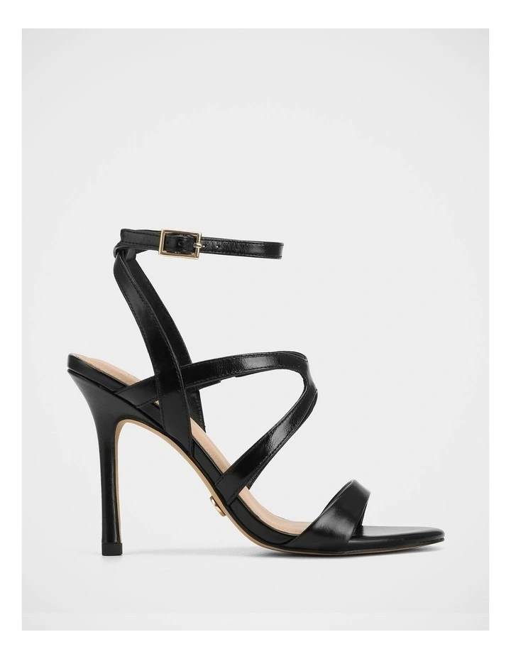Uma Leather Sandals in Black image 1