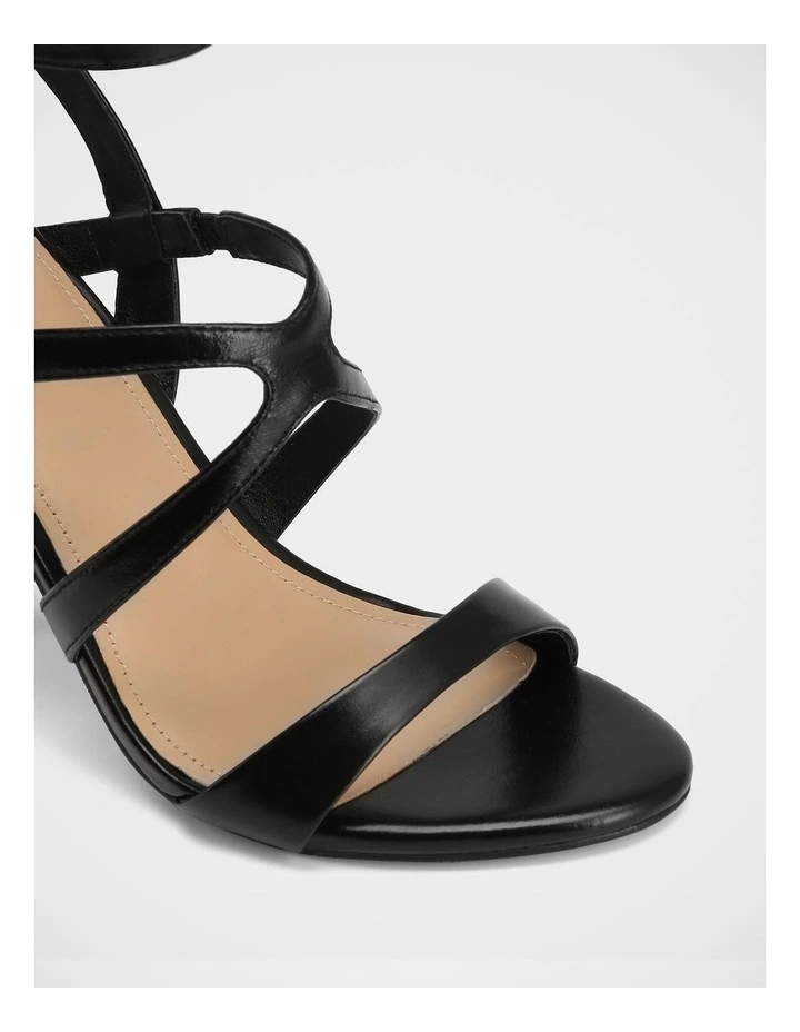 Uma Leather Sandals in Black image 3