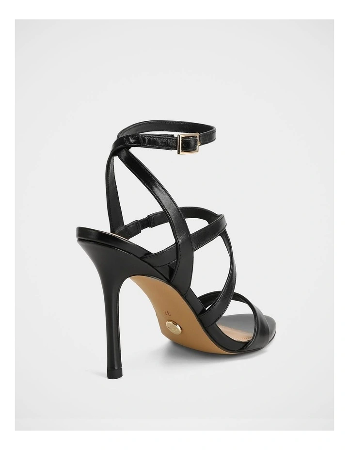 Uma Leather Sandals in Black image 4