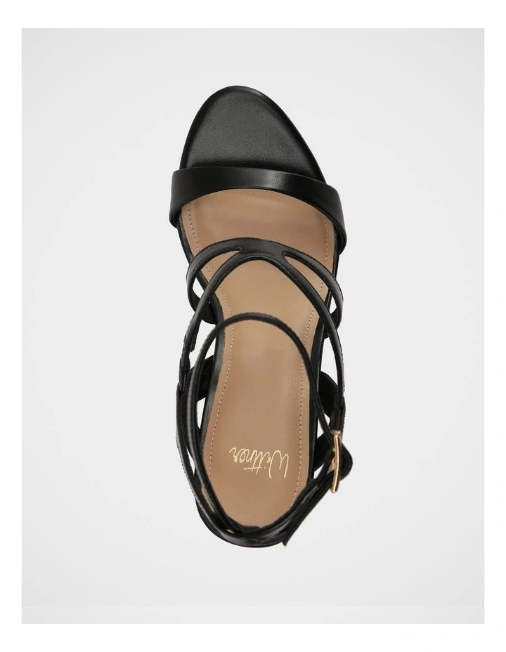 Uma Leather Sandals in Black image 5