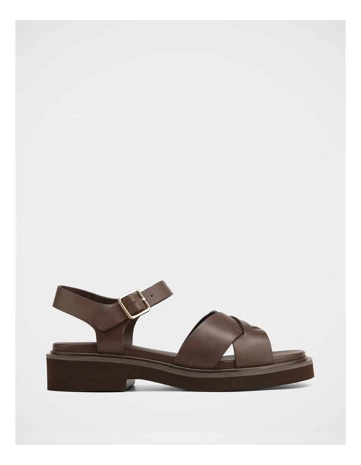 Austen Leather Sandals in Dark Brown image 1