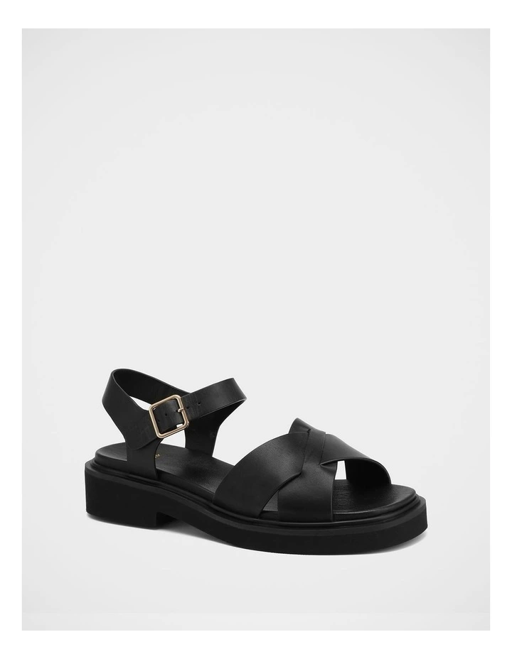 Austen Leather Sandals in Black image 2