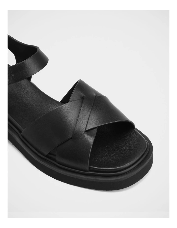 Austen Leather Sandals in Black image 3