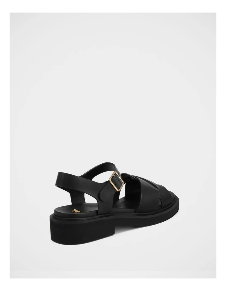Austen Leather Sandals in Black image 4