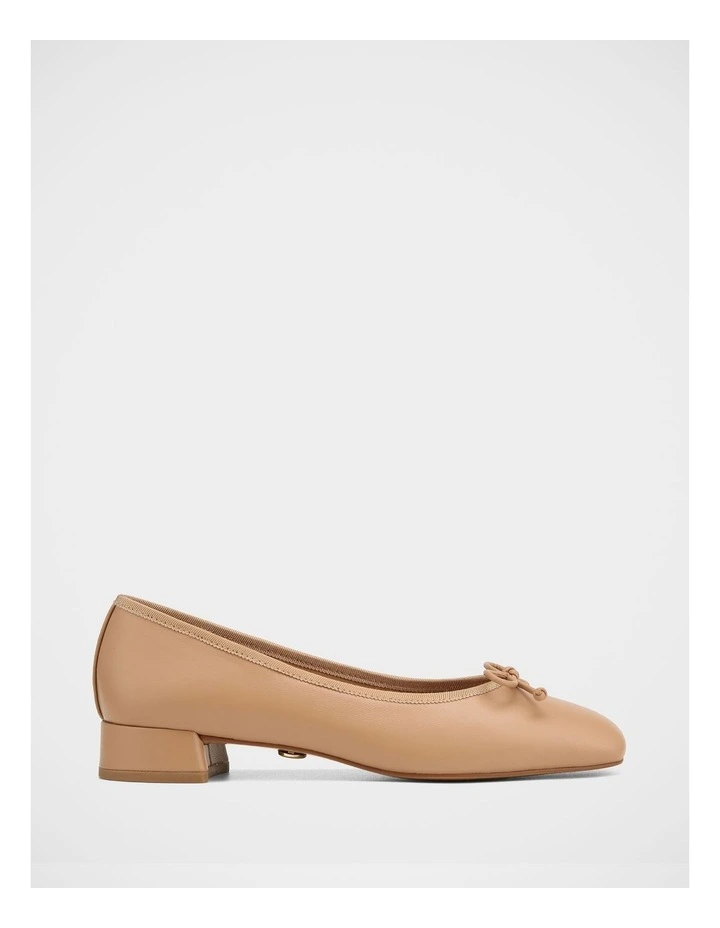 Eve Leather Ballet Flats in Nude image 1