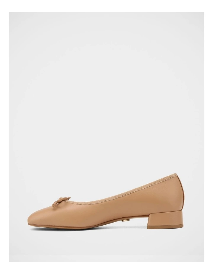 Eve Leather Ballet Flats in Nude image 6