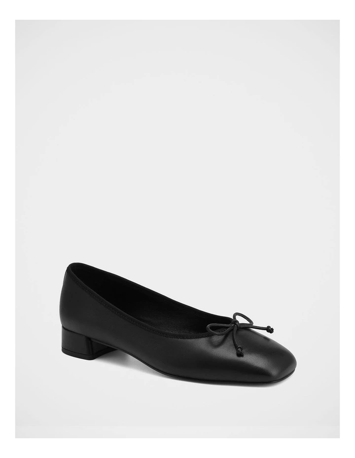 Eve Leather Ballet Flats in Black image 2