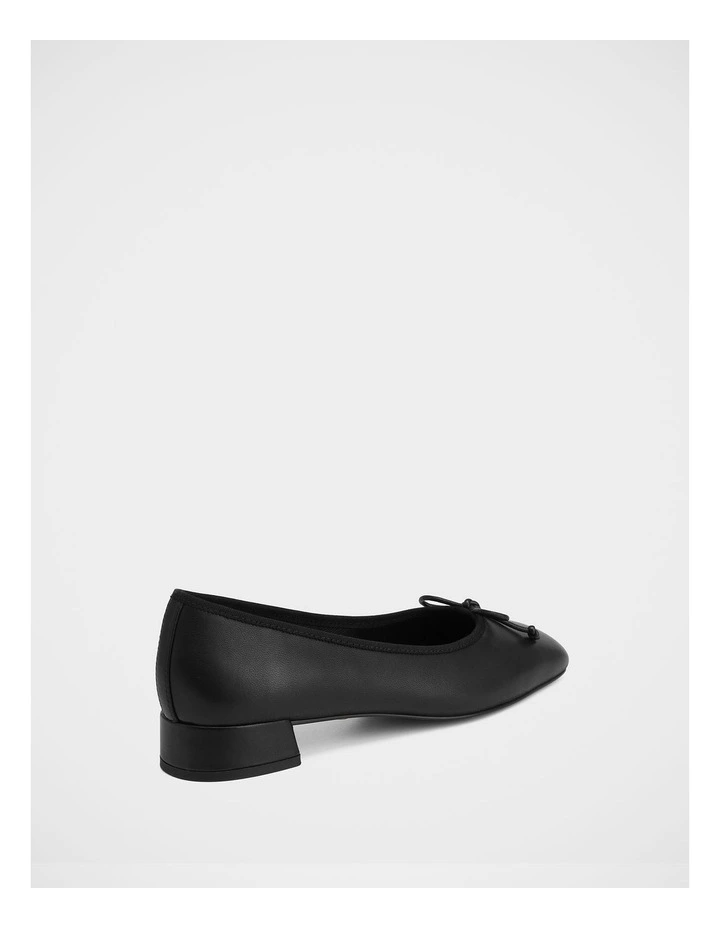 Eve Leather Ballet Flats in Black image 4