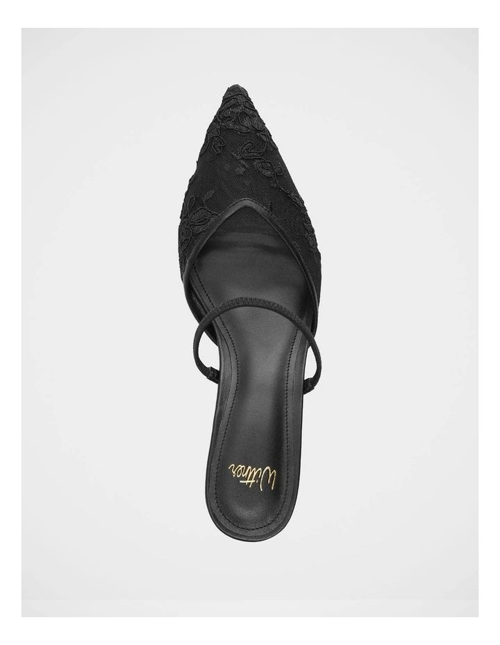 Quinn Lace Mesh Heels In Black image 6