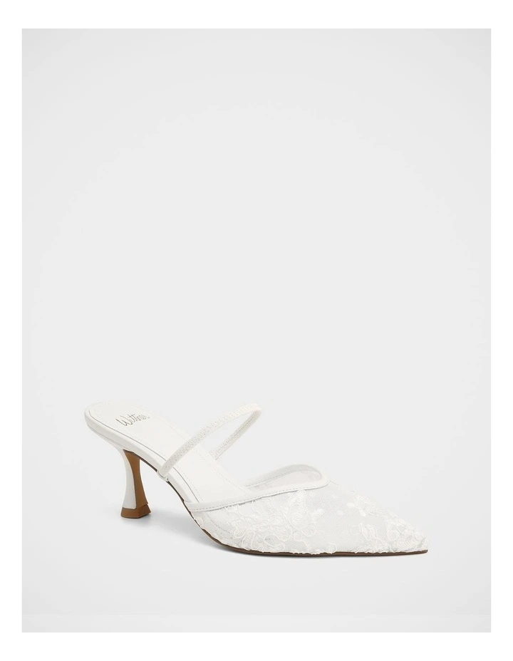 Quinn Lace Mesh Heels in White image 2
