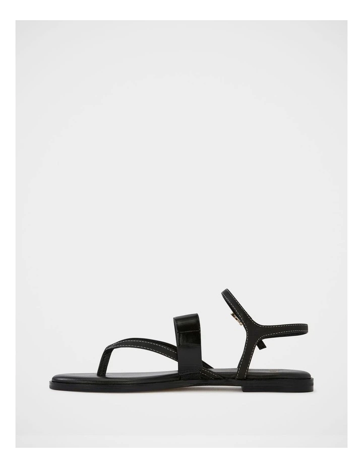 Diego Leather Sandal in Black image 6