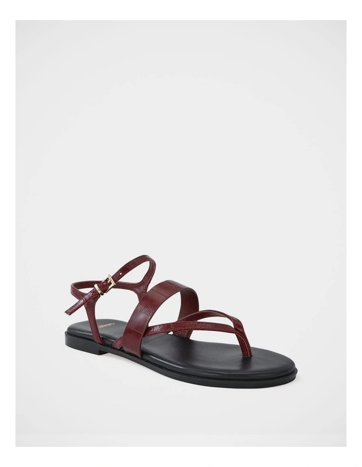 Diego Leather Sandal in Berry image 2