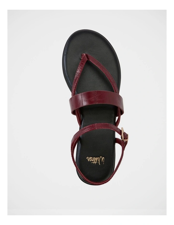 Diego Leather Sandal in Berry image 5