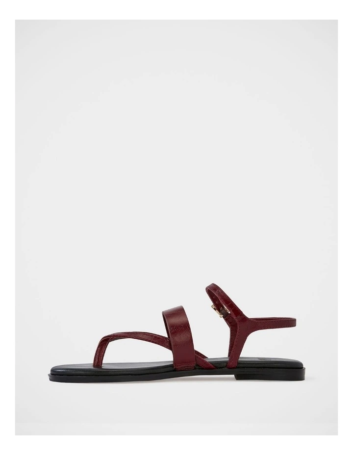 Diego Leather Sandal in Berry image 6