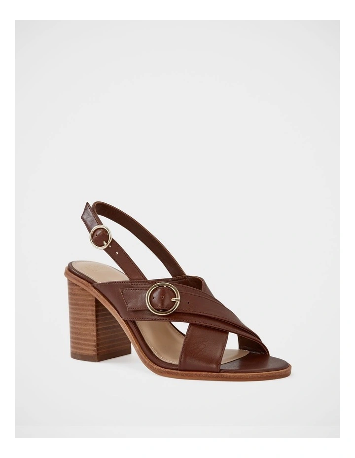 Paola Leather Sandals in Syrup image 2