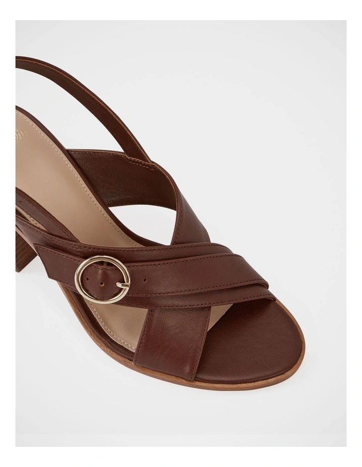 Paola Leather Sandals in Syrup image 3