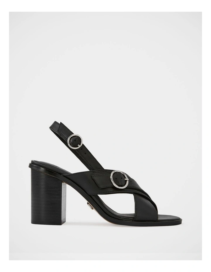 Paola Leather Sandals in Black image 1