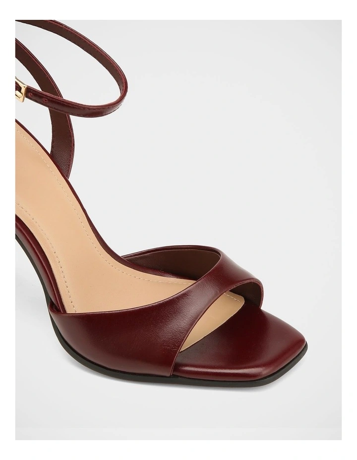 Xandy Leather High Heels in Berry image 3