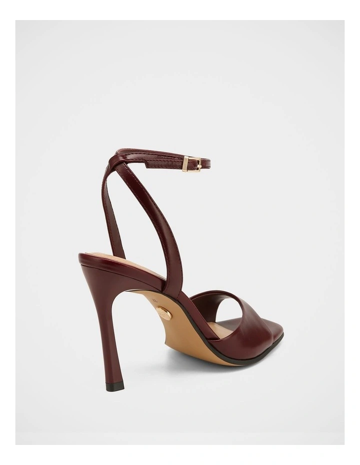 Xandy Leather High Heels in Berry image 4