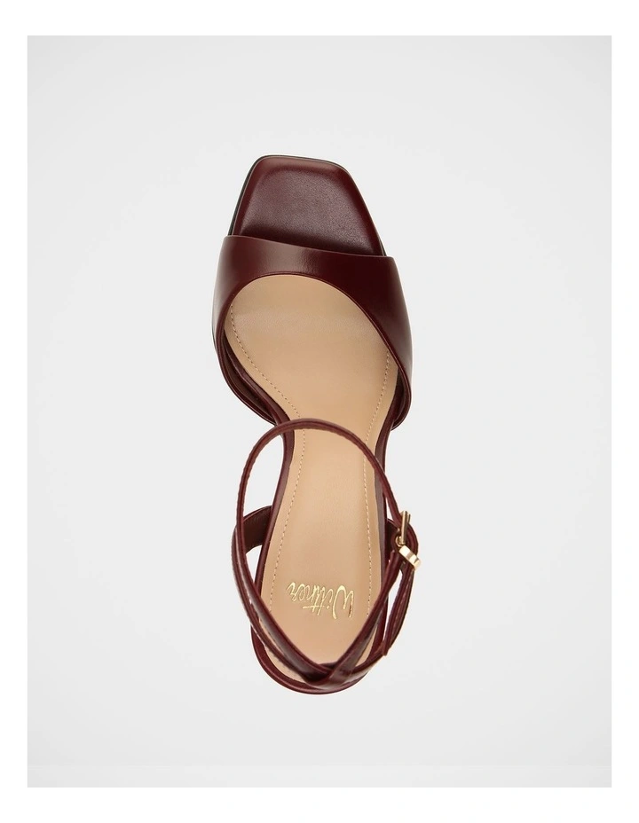 Xandy Leather High Heels in Berry image 5