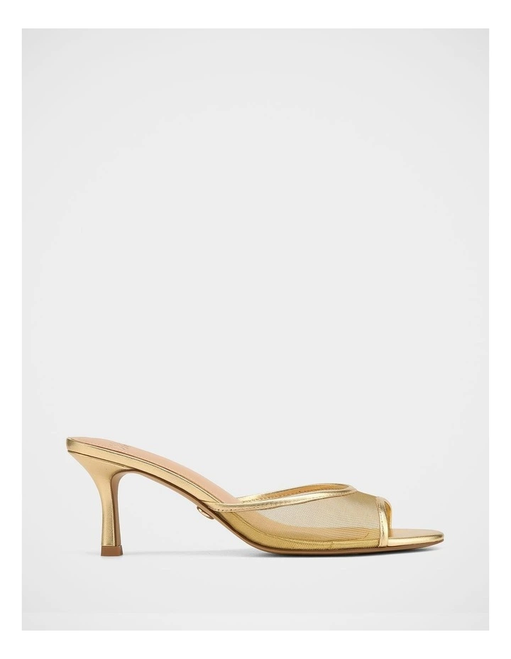 Gem Mesh Textile Sandals in Gold image 1