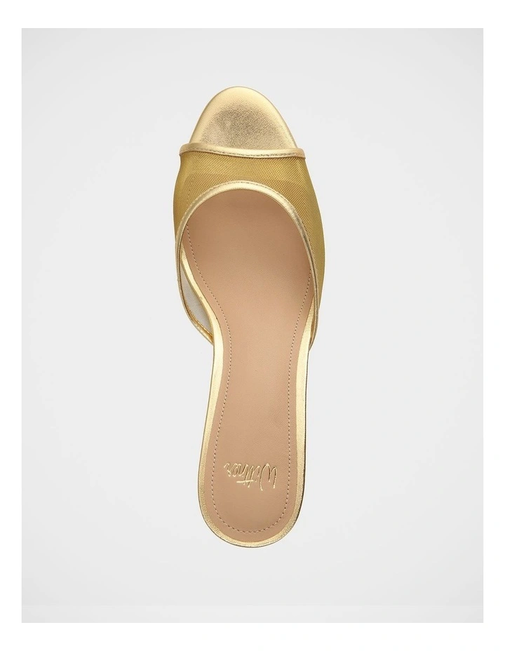 Gem Mesh Textile Sandals in Gold image 5