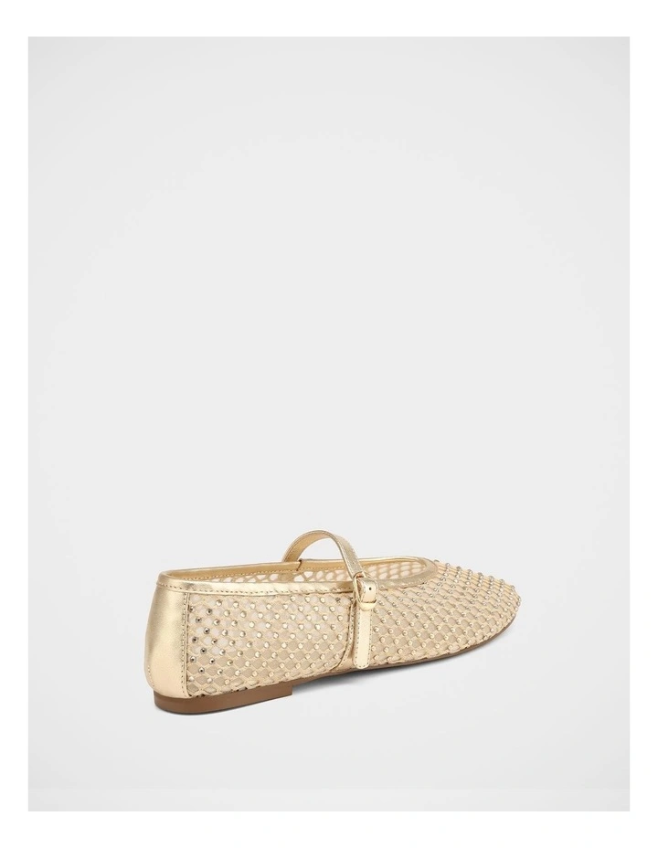 Dreamy Mesh Textile Mary Janes in Gold image 4