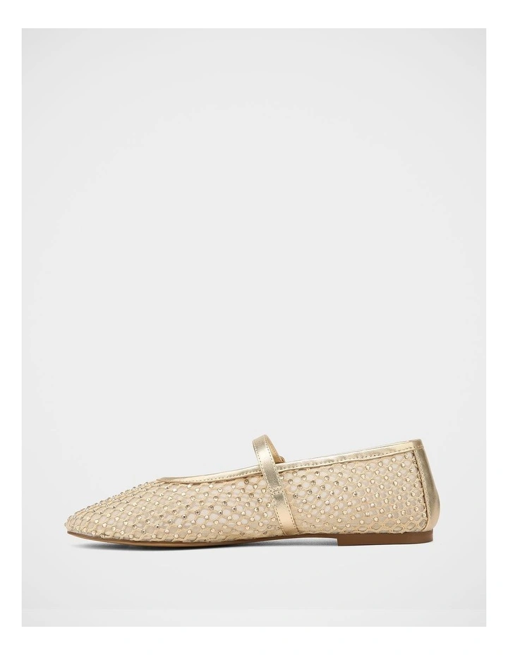 Dreamy Mesh Textile Mary Janes in Gold image 6