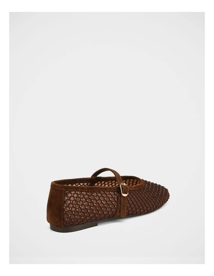 Dreamy Mesh Textile Mary Janes in Chocolate image 4