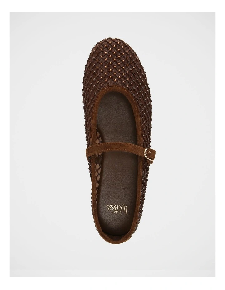 Dreamy Mesh Textile Mary Janes in Chocolate image 5