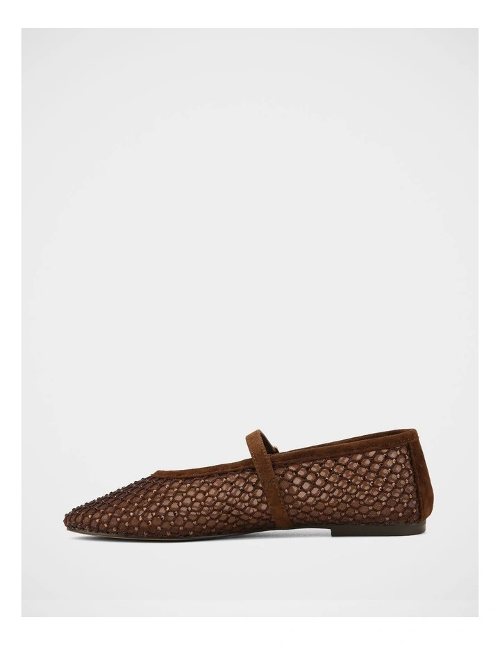 Dreamy Mesh Textile Mary Janes in Chocolate image 6