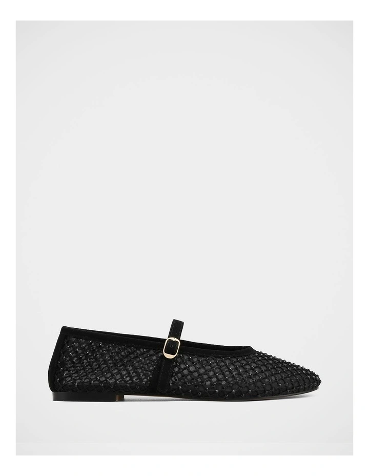 Dreamy Mesh Textile Mary Janes in Black image 1